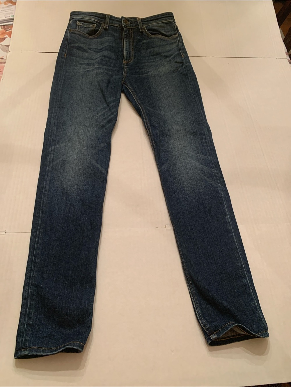 rag & bone High-Rise Skinny Jeans in Dark Indigo - Picture 2 of 10